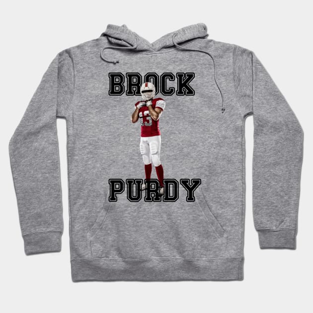 Brock Purdy American Football Quarterback Hoodie by Bluesman Design
